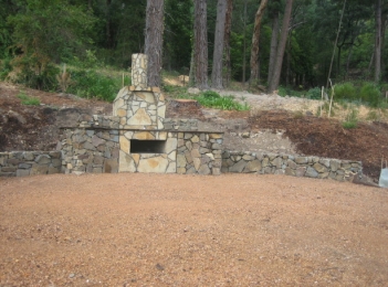 Our own Designed and Built BBQ made with Rock and Slate